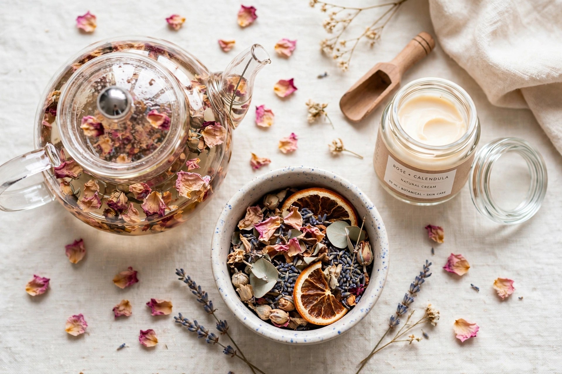 Uses of dried rose petals